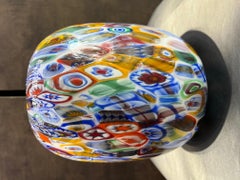 1295 Vaso a cilindro in vetro artistico di Murano Hand Made in Venice/Murano, Murrine