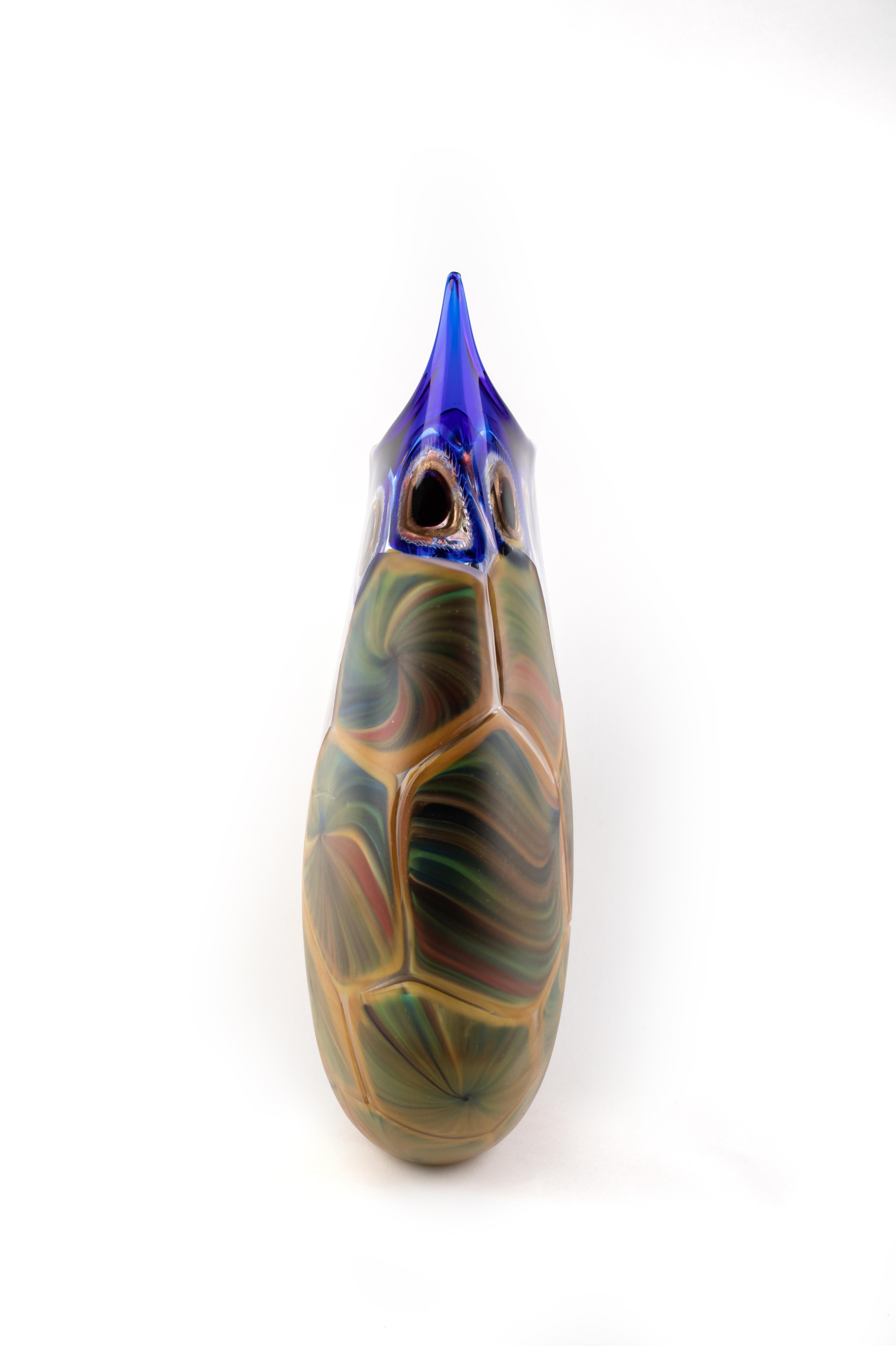 Moderne Vase en verre de Murano soufflé à la main par Luca Vidal, Venise, 1295