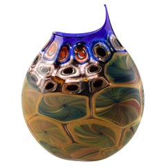 1295 Murano Glass Vase Hand Blown by Luca Vidal Venice