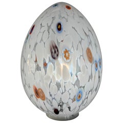 Lampe Murrina soufflée à la main de Murano, édition blanche 1295