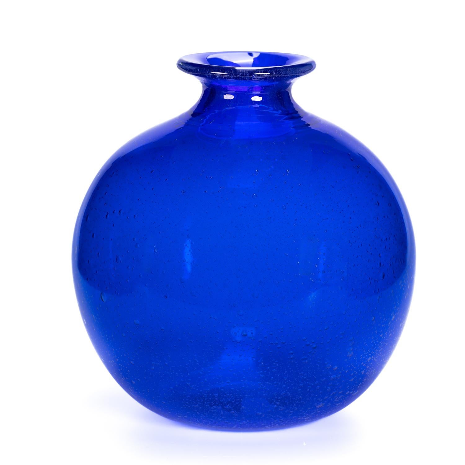 Italian 1295 Murano Hand Blown Murrine Glass Vase For Sale