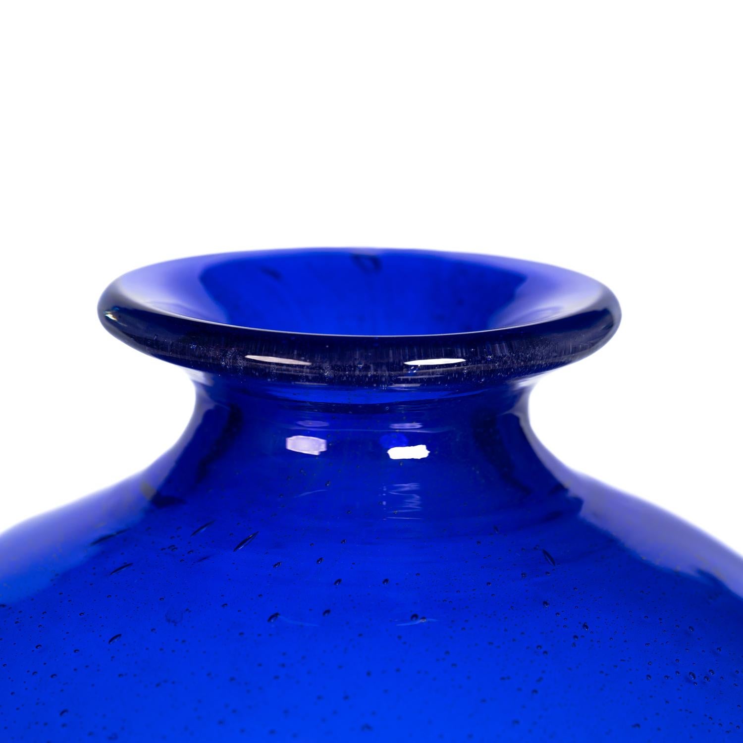 1295 Murano mundgeblasenes Murrine Glas Vase (Handgefertigt) im Angebot