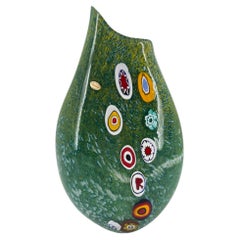 1295 Murano Hand Blown Murrine Glass Vase