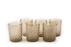 1295 Set di bicchieri e caraffine Art Balloton di Murano Hand Made + Foglia d'oro 24 Kt