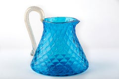 1295 Set di bicchieri di Murano Hand Made Art Balloton con foglia d'oro 24 Kt Turchese