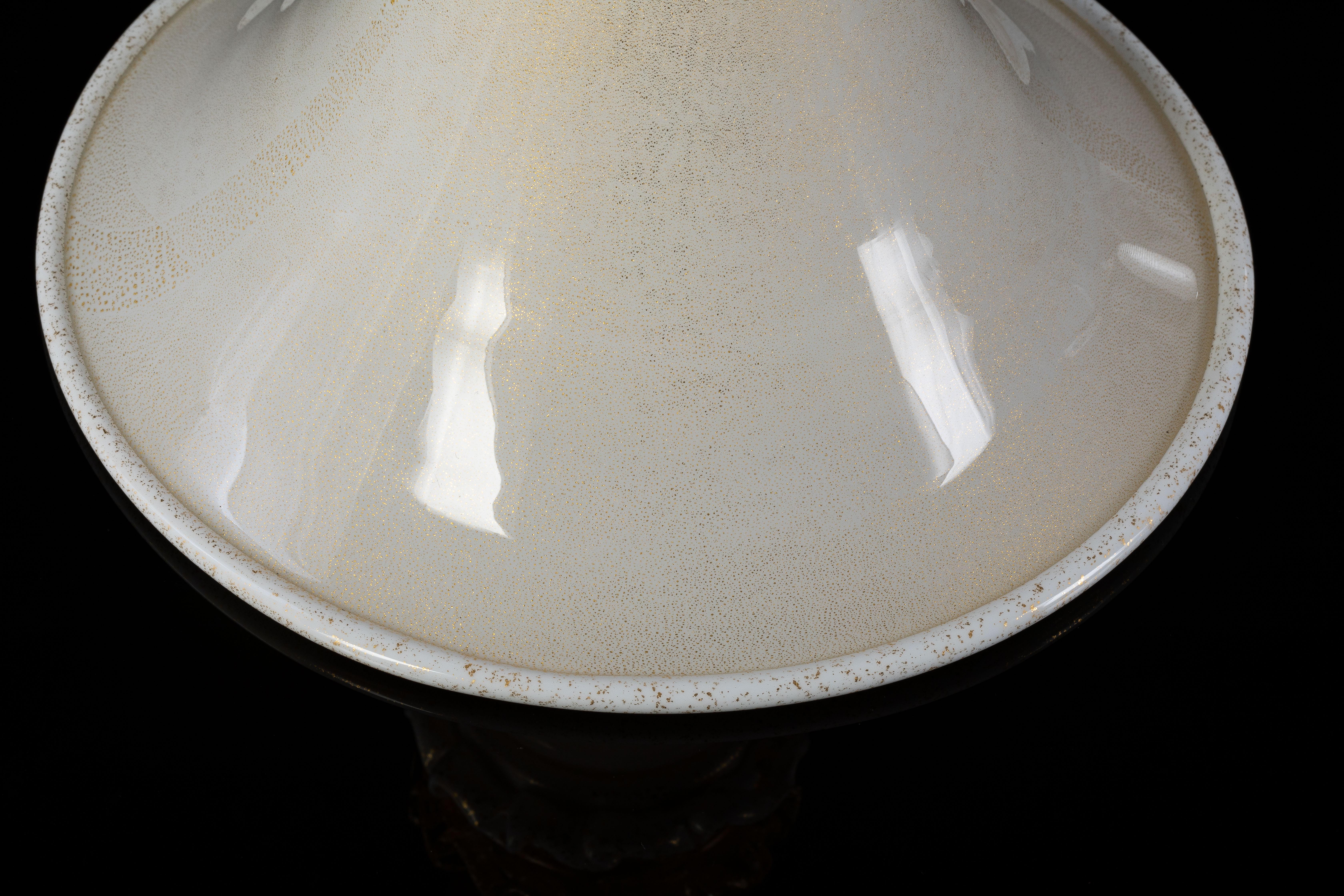 Contemporary 1295 Murano Hand Made Art Glass Lattimo Vase For Sale