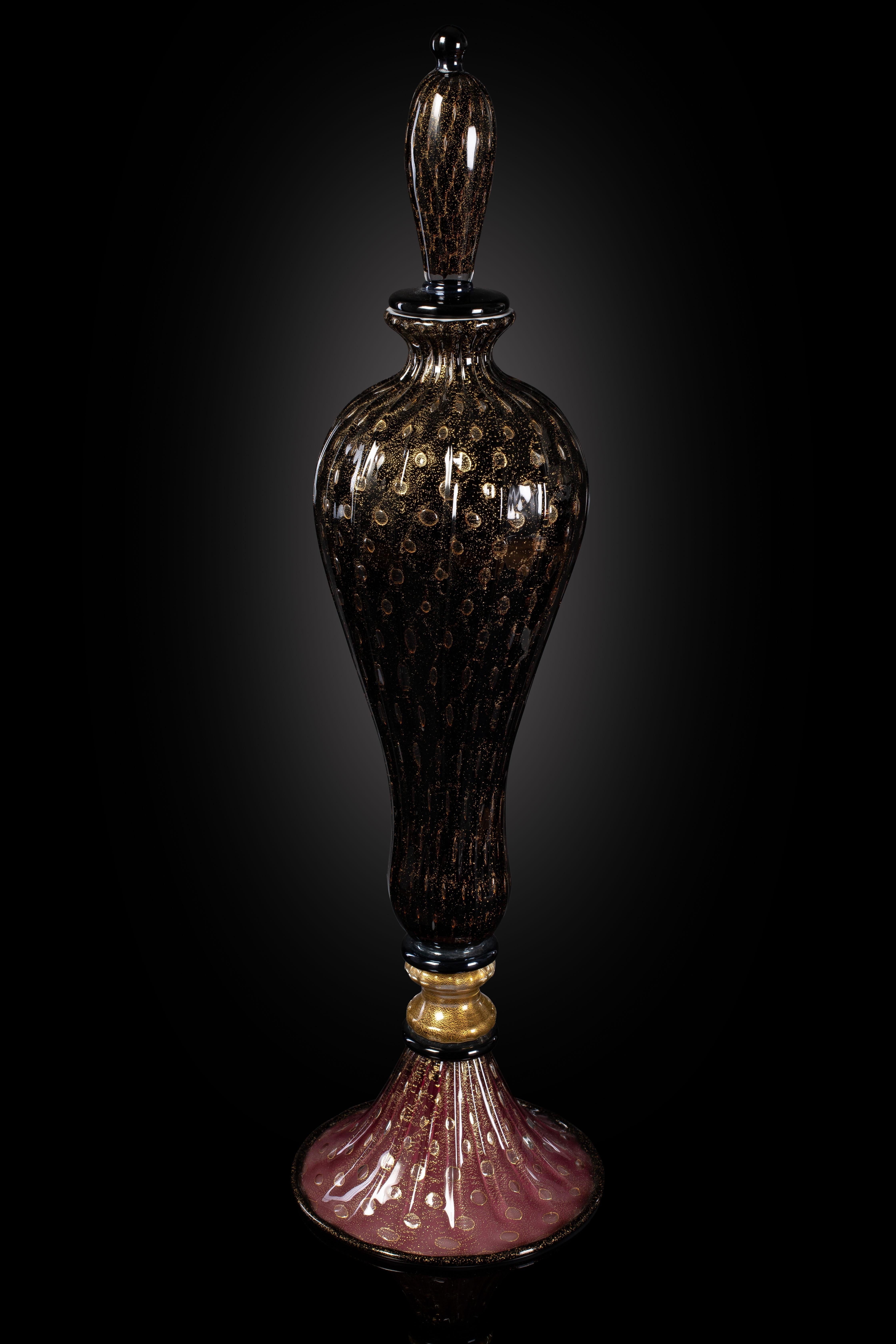 Vase à bouteille « Napoleone à Venezia » en verre d'art de Murano fabriqué à la main, 1295, Ltd Neuf - En vente à Venice, VE