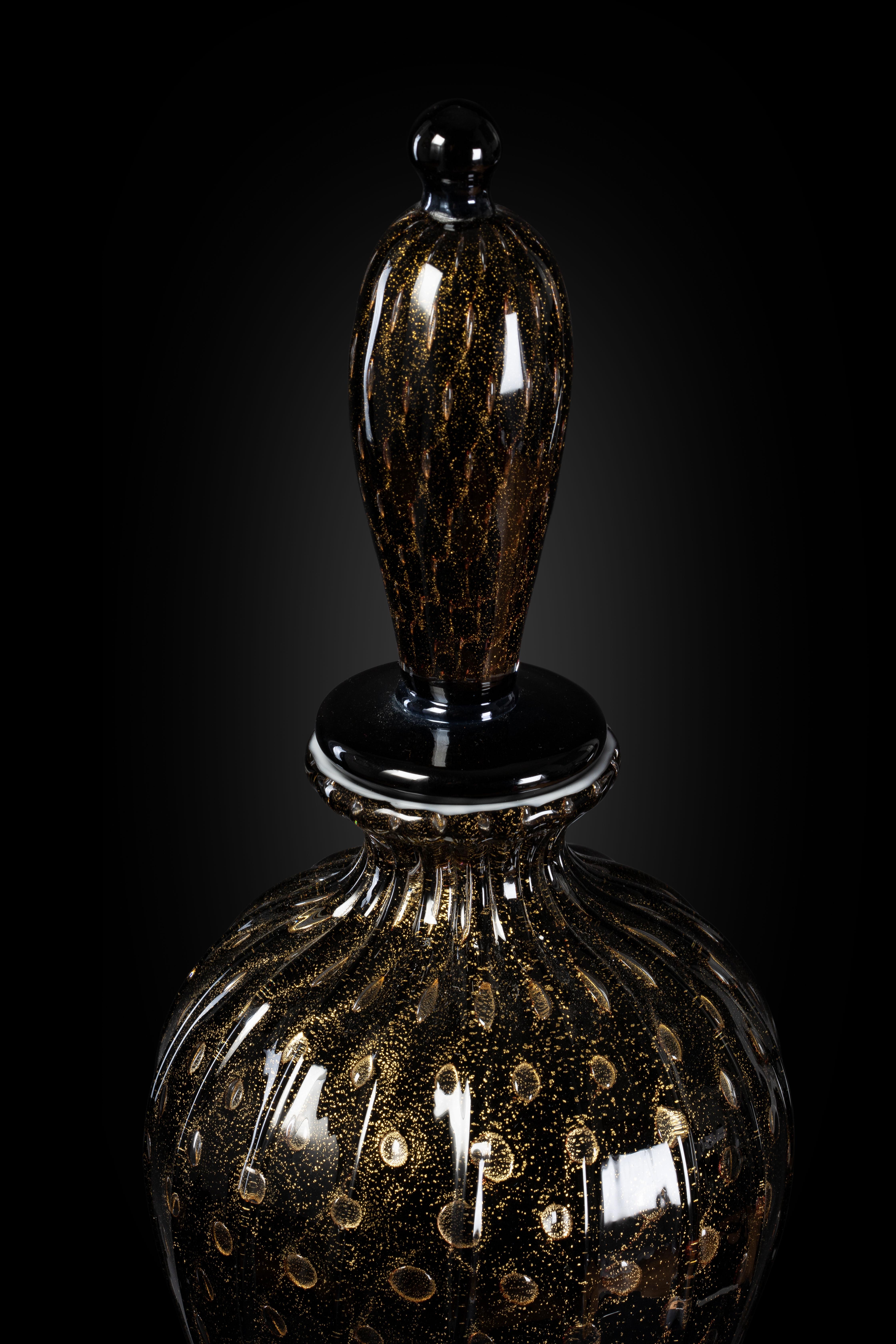 Vase à bouteille « Napoleone à Venezia » en verre d'art de Murano fabriqué à la main, 1295, Ltd en vente 1