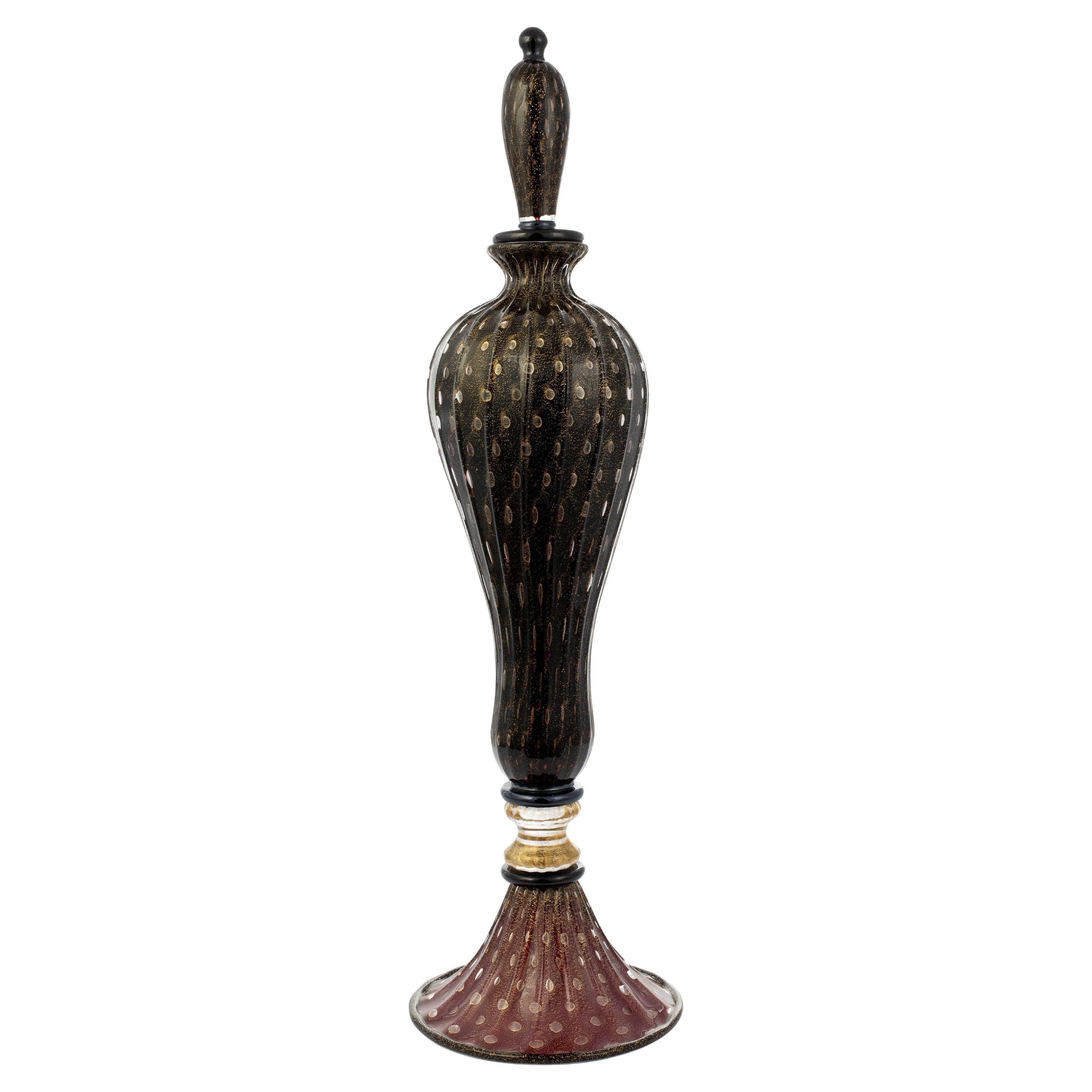 1295 Murano Hand Made Art Glass "Napoleone a Venezia" Bottle Vase Ltd For Sale