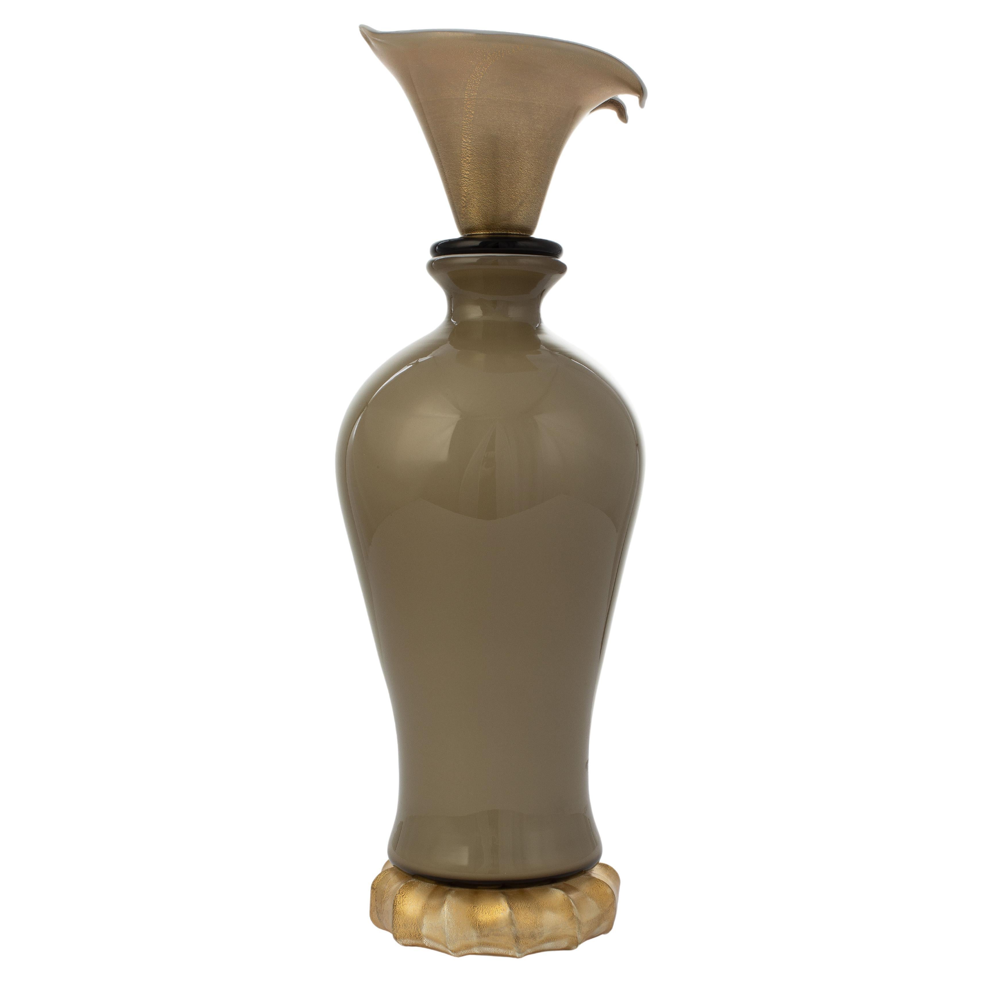 Vase/bouteille en verre d'art de Murano fait main Venezia Doge, 1295