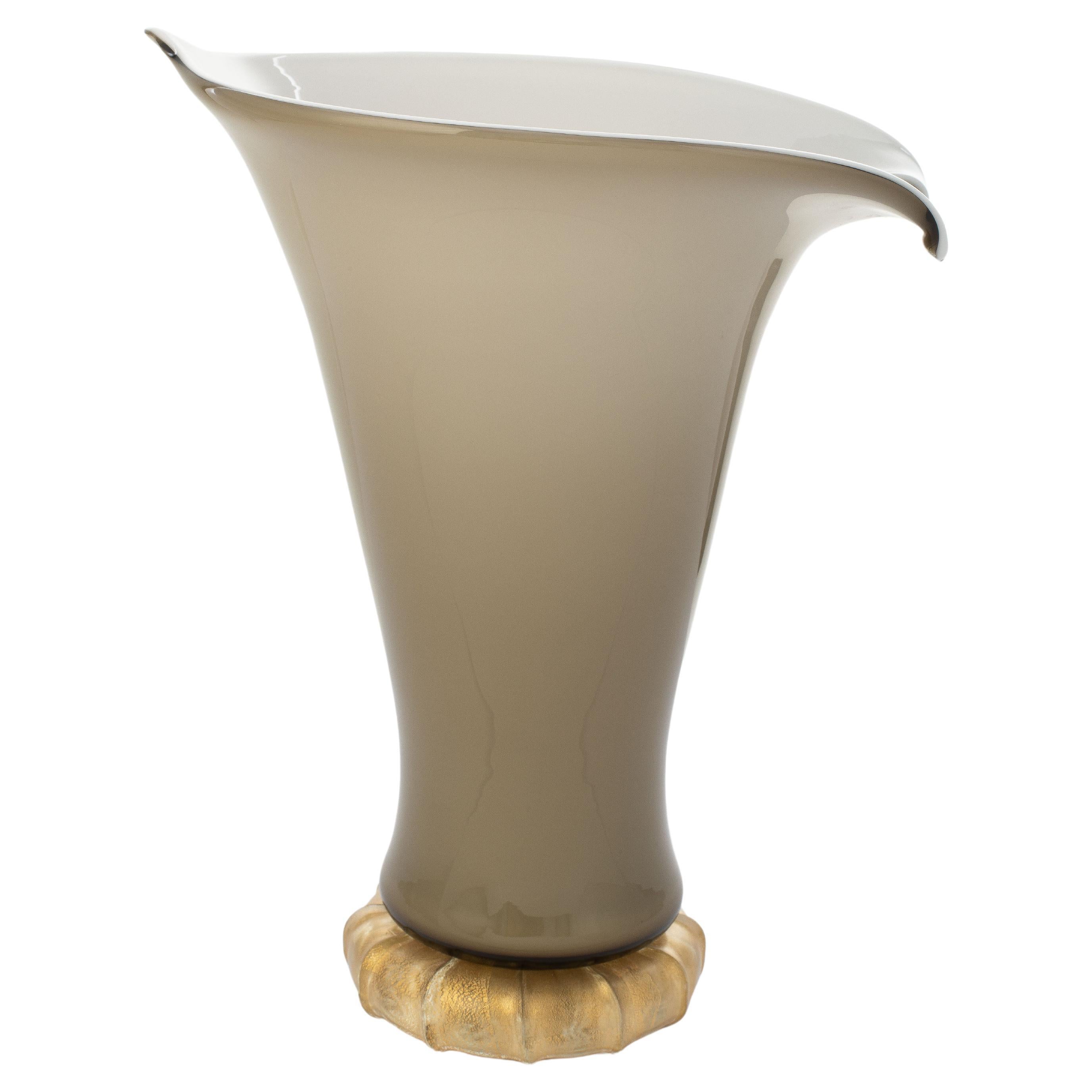 1295 Murano Hand Made Art Glass Venezia Doge Vase For Sale