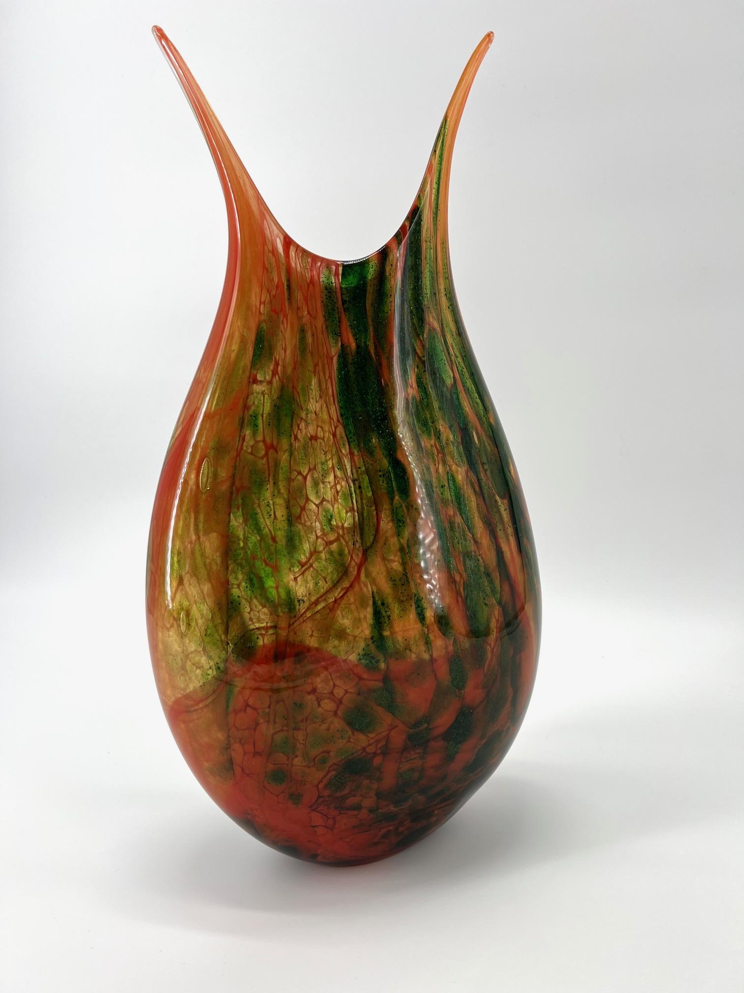 1295 Murano Hand made Avventurina glass Vase In New Condition For Sale In Venice, VE