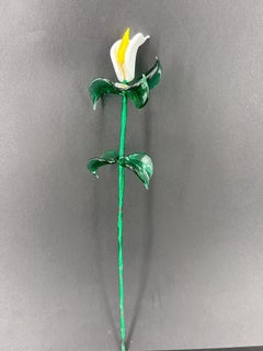 1295 Murano, hand made blown glass flower, Calla
