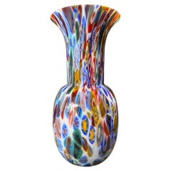 1295 Murano Hand Made "Ca Savio" Murrine Blown Glass Vase