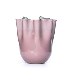 1295 Murano Handmade Glass Art Vase Violet Foulard