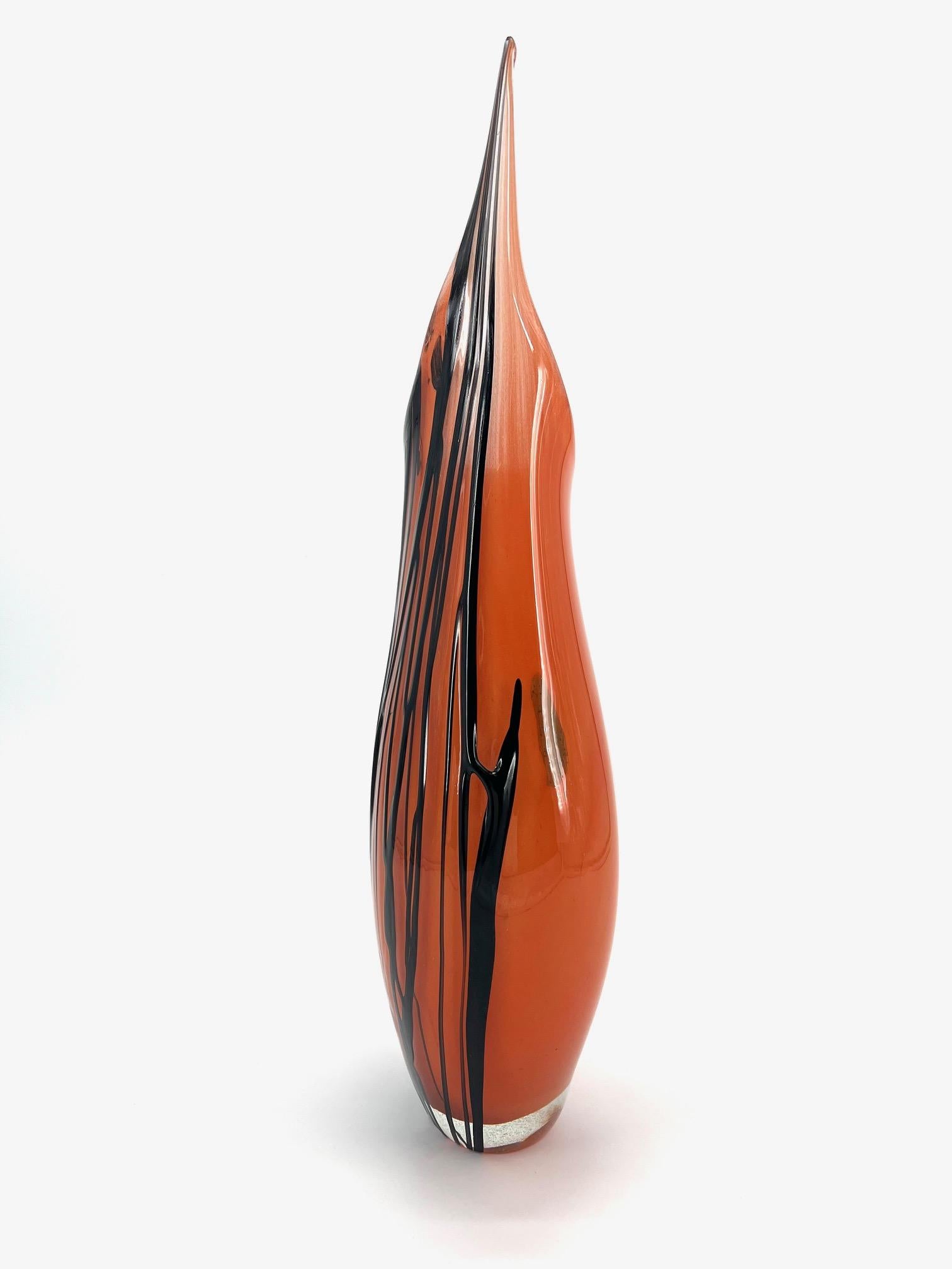 1295 Murano Hand Made Murrine Glass Vase For Sale 1