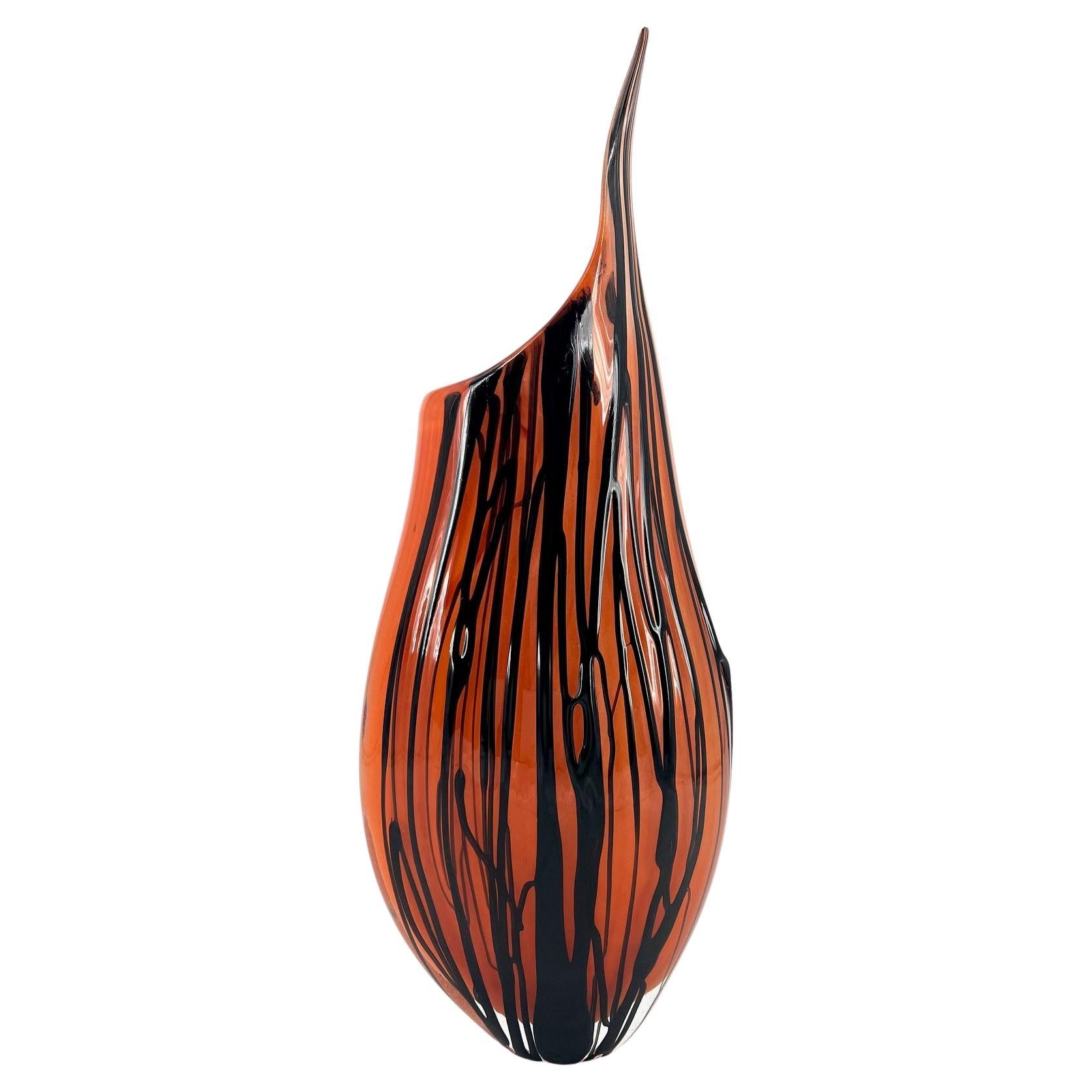 1295 Murano Hand Made Muranoglas Vase im Angebot
