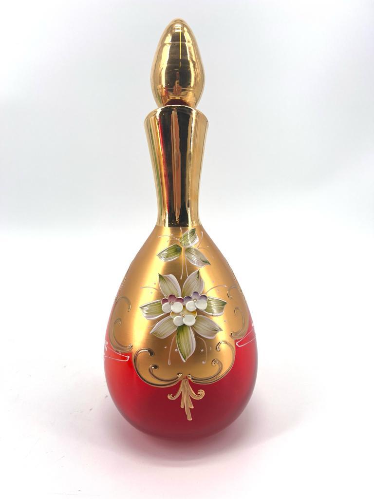 1295 Murano Set Bicchier Bottiglia Decanter in Vetro Artistico Murano, oro 24kt For Sale 4