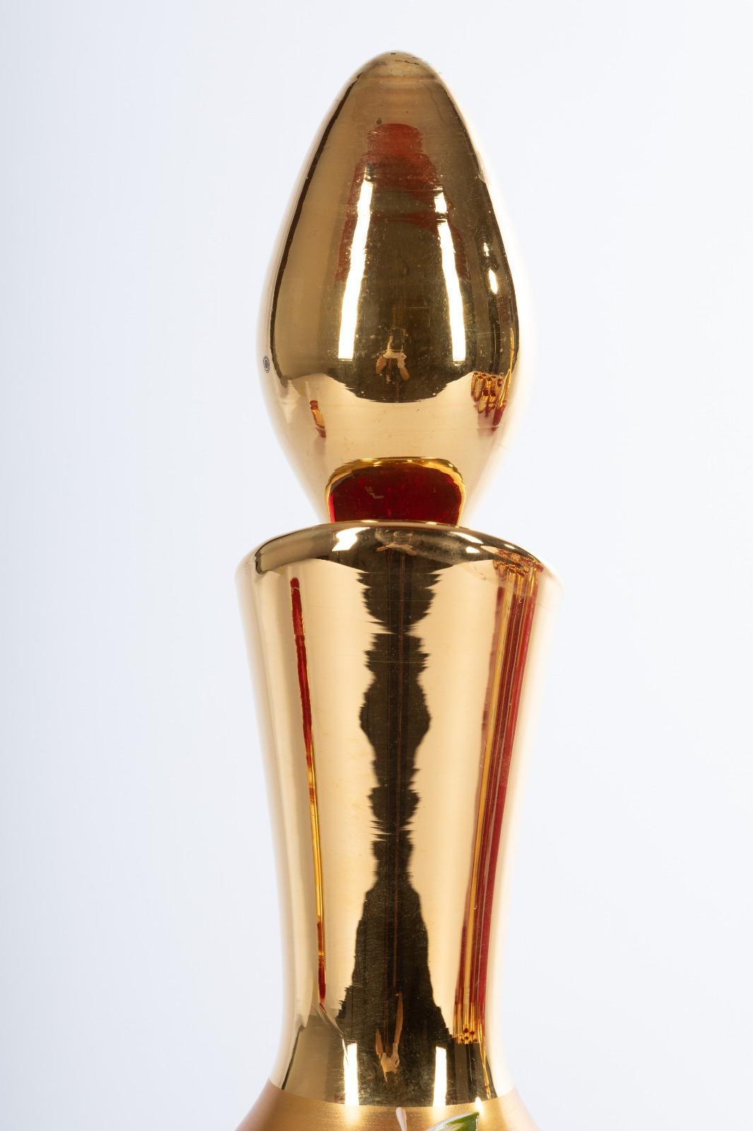 1295 Murano Set Bicchier Bottiglia Decanter in Vetro Artistico Murano, oro 24kt For Sale 6
