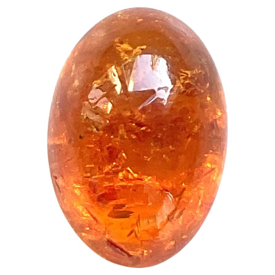 12,96 Carati di Granato Fanta Spessartite Cabochon ovale di qualità superiore Nature