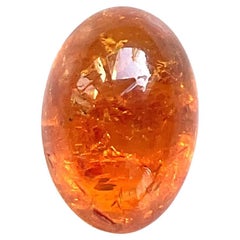 12,96 Karat Fanta Spessartit Granat Oval Cabochon Schlicht Top Qualität Natürlicher Edelstein