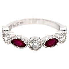 Anneau pour femmes en rubis et diamants de 1,29 carat
