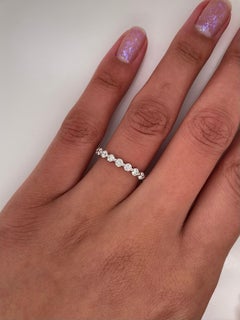 1.29 Carat Shared Ball Prong Diamond Eternity Band in 14K White Gold