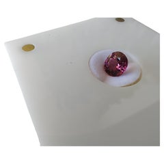 1.29ct Tourmaline rose taille coussin 