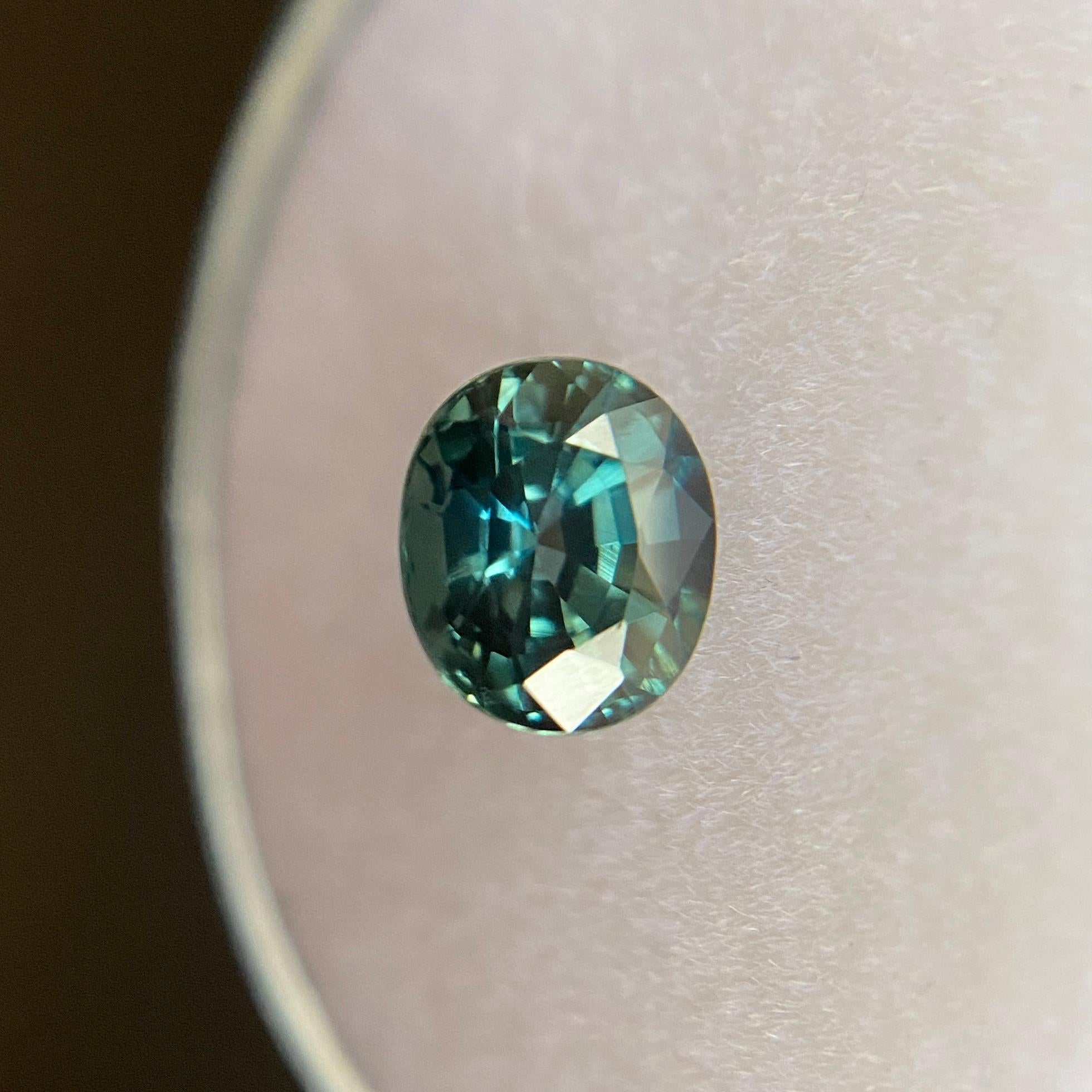 teal sapphire loose stone