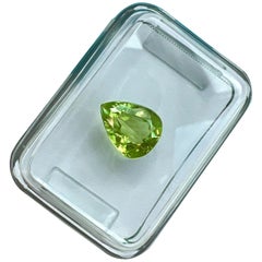 1.29ct IGI Certified Yellow Green Natural Cuprian Paraiba Tourmaline Pear Cut