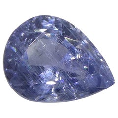 1.29ct Pear Violet-Blue Sapphire from Tanzania Unheated