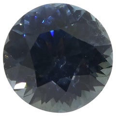 1.29ct Round Blue Sapphire GIA Certified Montana Sapphire (American Blue)