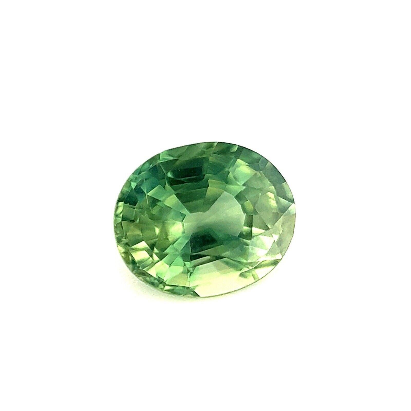 1.29ct Sapphire Natural Vivid Green Oval Cut Loose Rare Gem 6.8x5.6mm VVS

Natural Vivid Green Sapphire Gemstone.
1.29 Carat with a beautiful green colour and an excellent oval cut. Also has excellent clarity, very clean stone. Measures 6.8 x 5.6 x