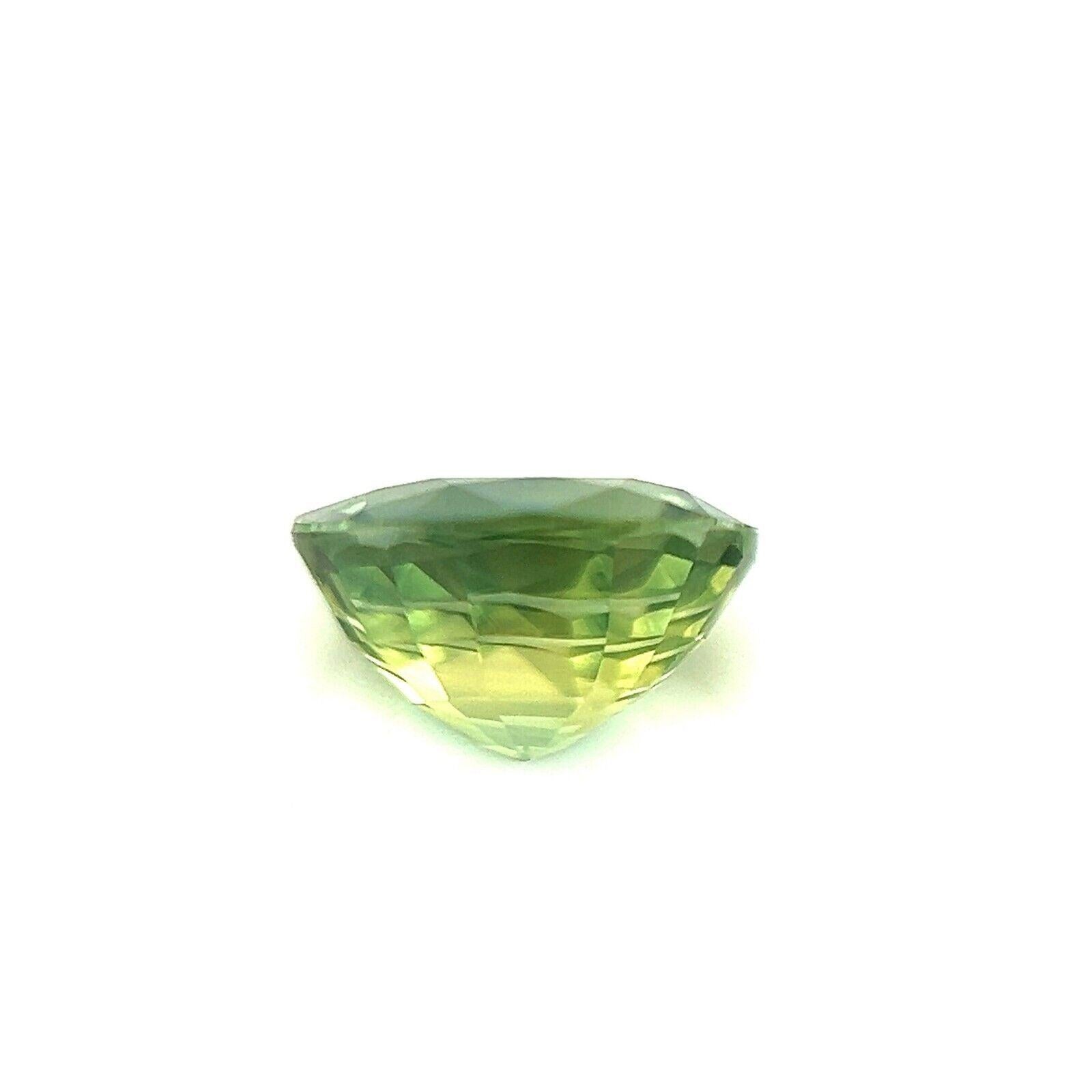 Women's or Men's 1.29ct Sapphire Natural Vivid Green Oval Cut Loose Rare Gem 6.8x5.6mm VVS