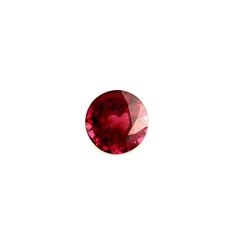 1.29 Carat Vivid Purple Pink Rhodolite Garnet Round Brilliant Cut Gemstone