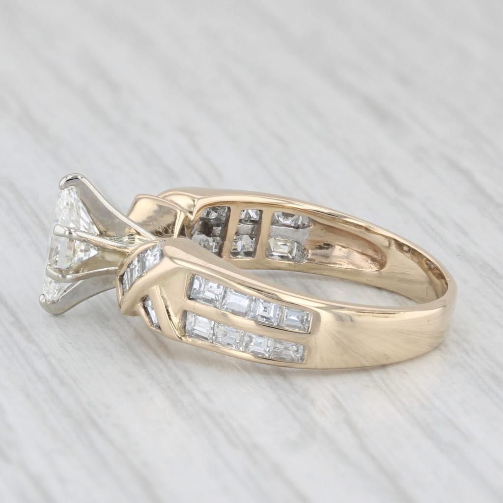 1.29ctw Marquise Diamond Engagement Ring 14k Yellow Gold Size 5.75 In Good Condition In McLeansville, NC