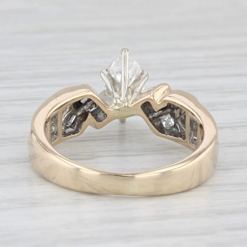 Women's 1.29ctw Marquise Diamond Engagement Ring 14k Yellow Gold Size 5.75