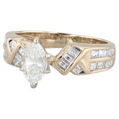 1.29ctw Marquise Diamond Engagement Ring 14k Yellow Gold Size 5.75