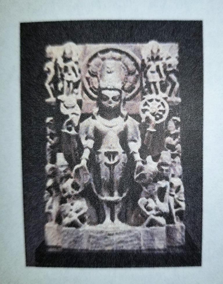 12C Vishnu Dark Grey Sandstone Carving 5