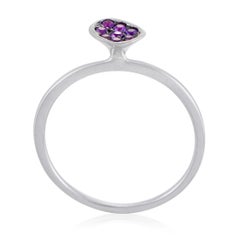 .12 Carat 18 Karat White Gold Ruby Pave Ring