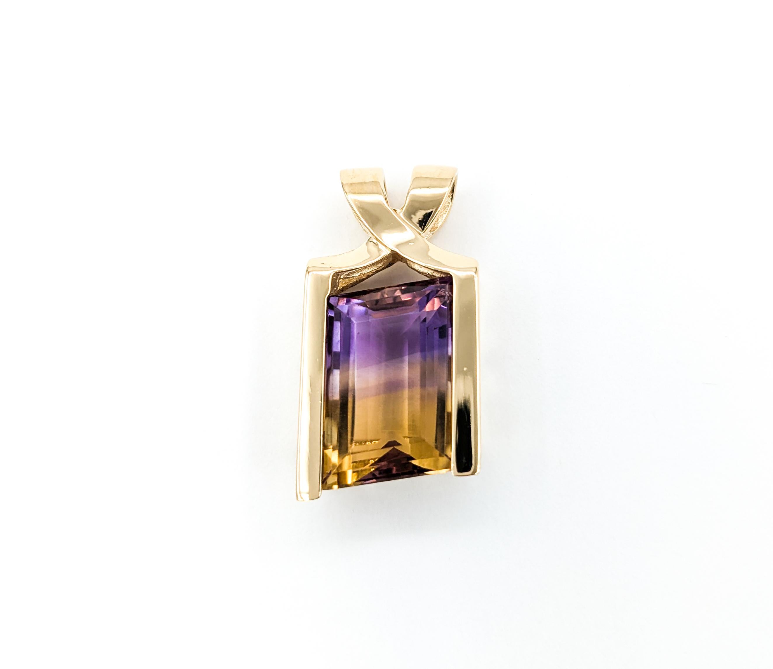 12 Karat Ametrin-Anhänger aus Gelbgold Damen