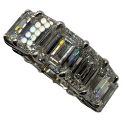 12ct Eternity diamond ring emerald eternity diamond ring PLATINUM