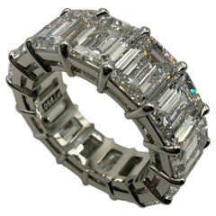 12ct Eternity diamond ring emerald eternity diamond ring PLATINUM