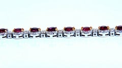 12ct Natural Ruby Diamonds Bracelet 14kt*