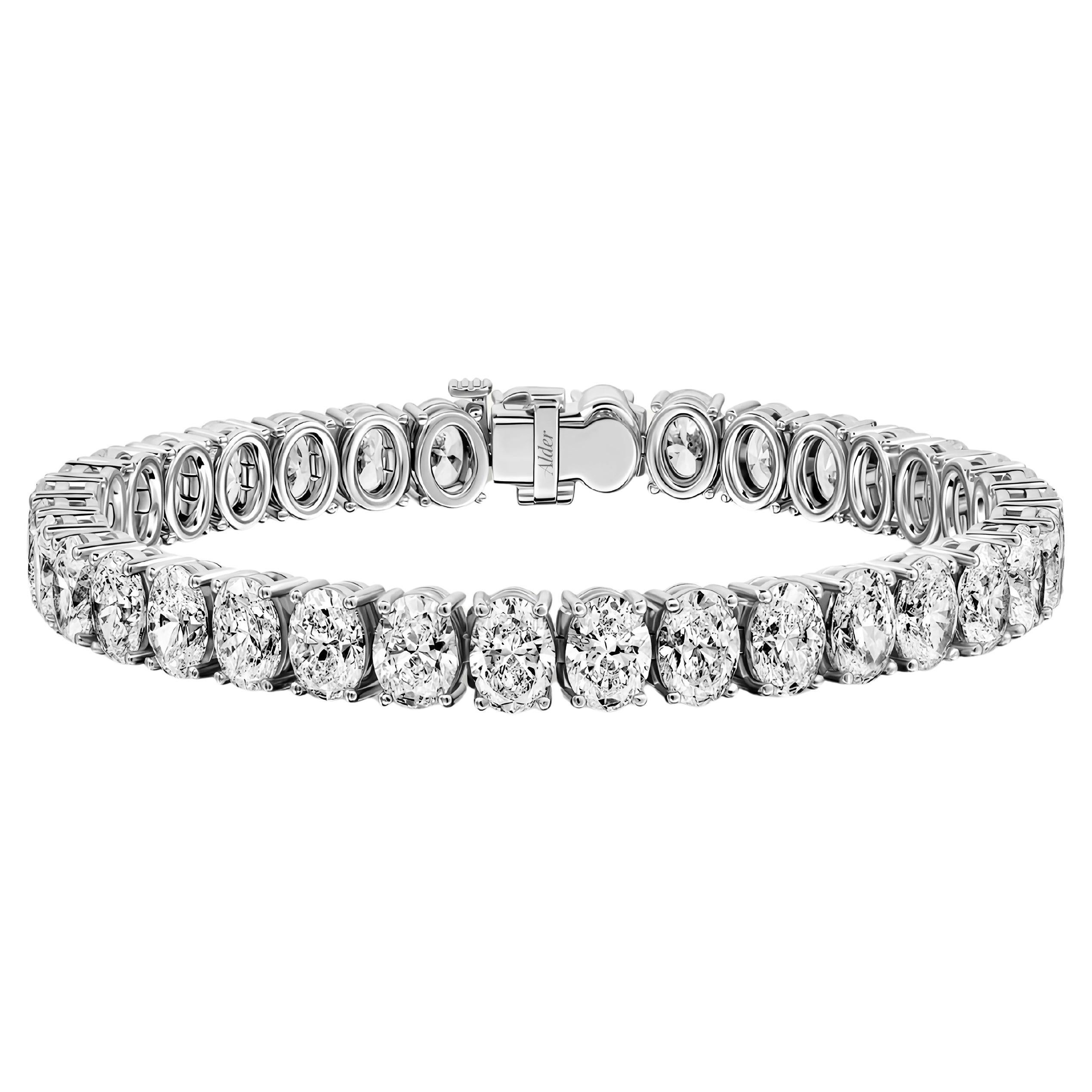 12 Karat ovales Diamant-Tennisarmband