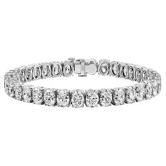 12ct Oval Diamond Tennis Bracelet