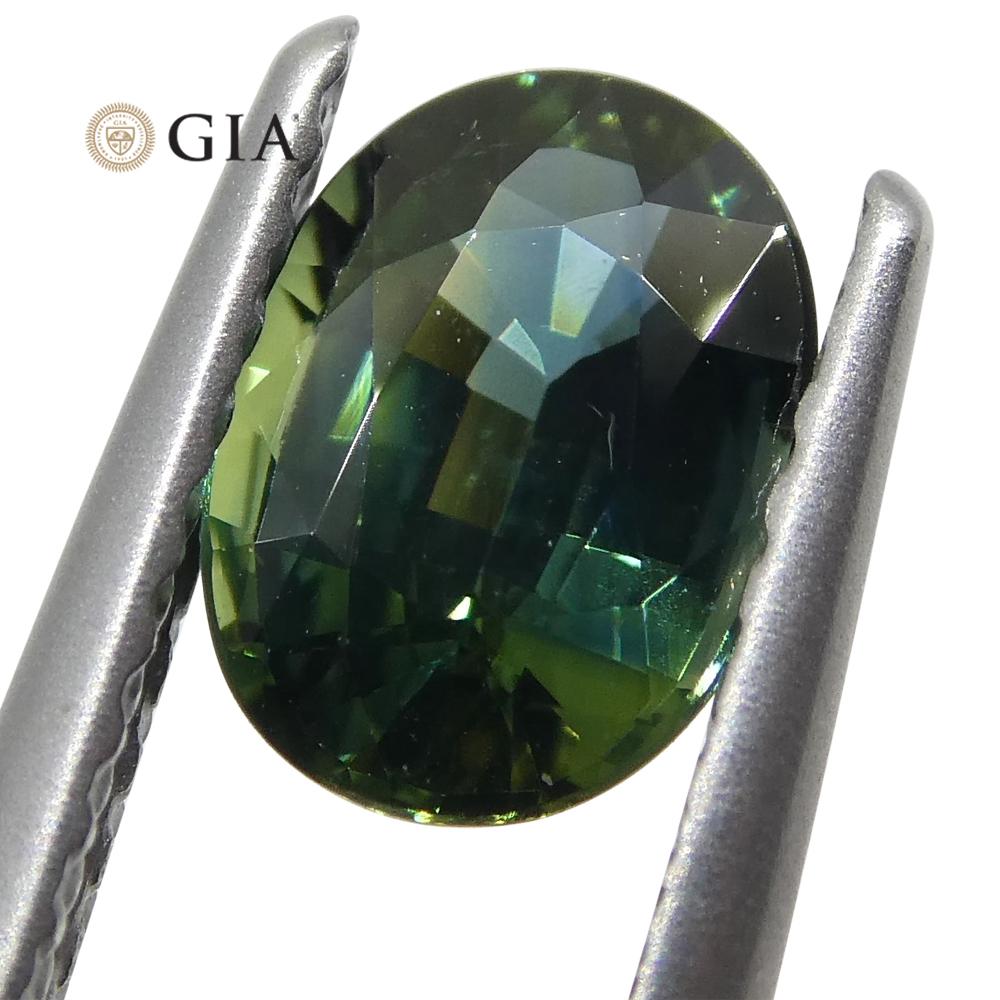 1.2 Carat Oval Teal Blue Sapphire GIA Certified Australian For Sale 5