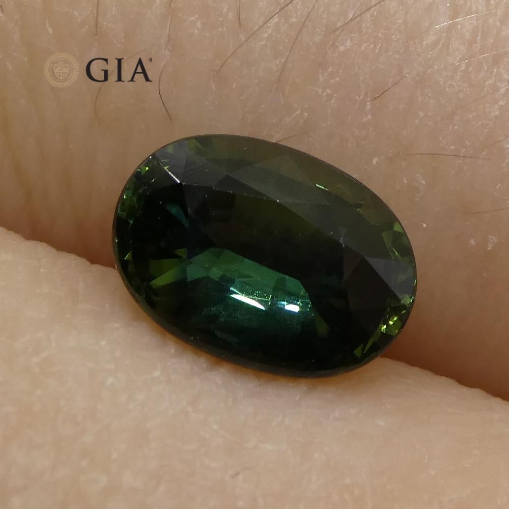 1.2 Carat Oval Teal Blue Sapphire GIA Certified Australian For Sale 7