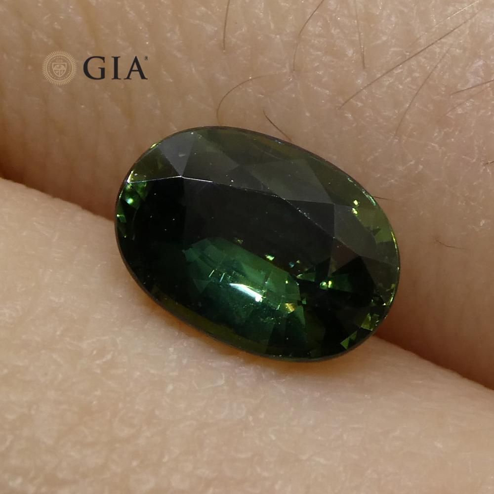 1.2 Carat Oval Teal Blue Sapphire GIA Certified Australian For Sale 8