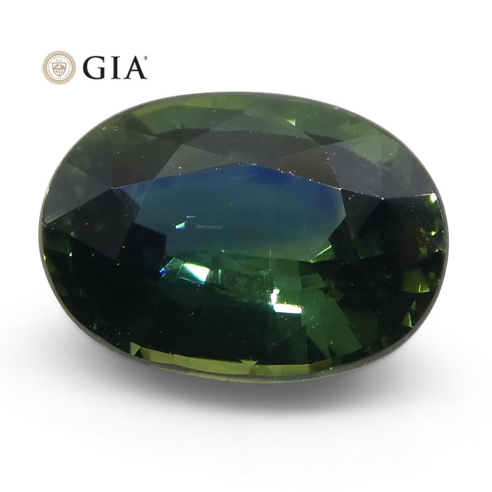 1.2 Carat Oval Teal Blue Sapphire GIA Certified Australian For Sale 9